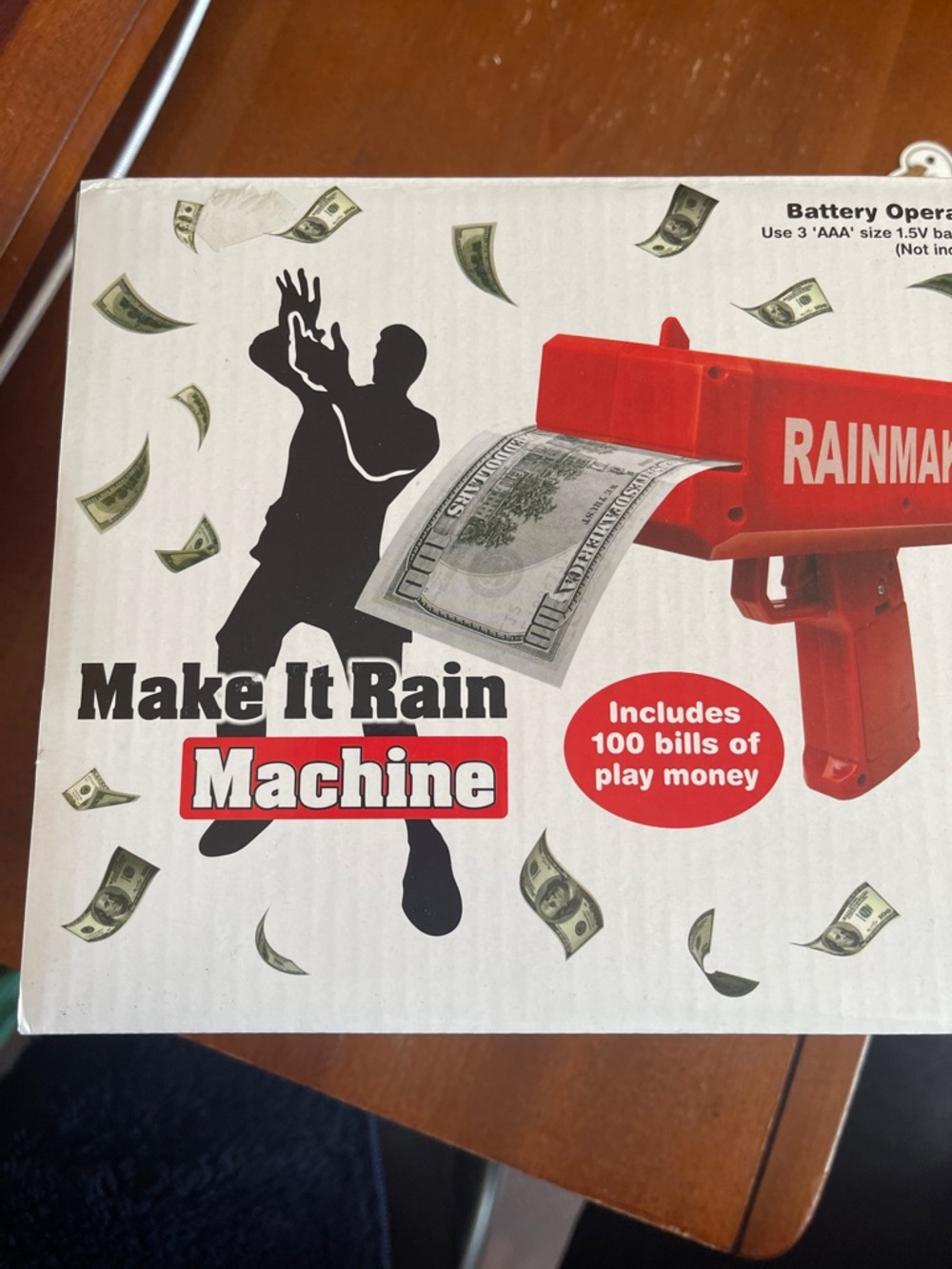 Make It Rain Machine - Red Toy Money Blaster